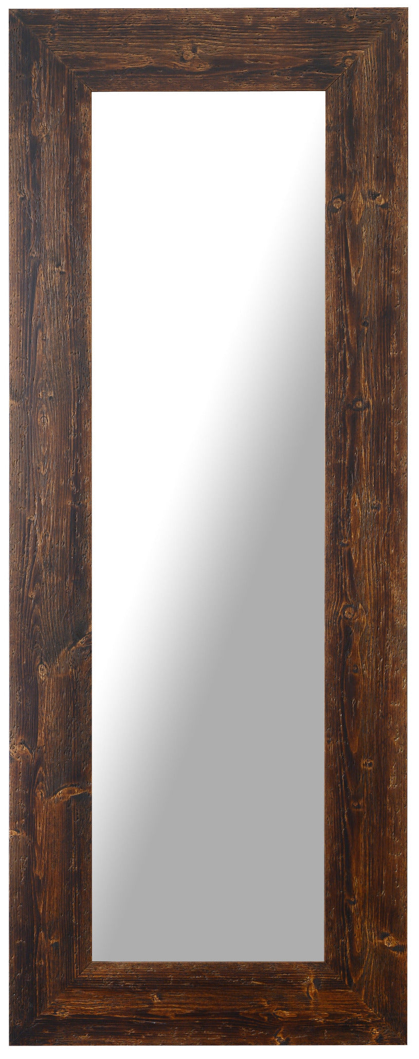 MO.WA Specchio da parete 57x147 - made in Italy - cornice legno naturale rustico #8090
