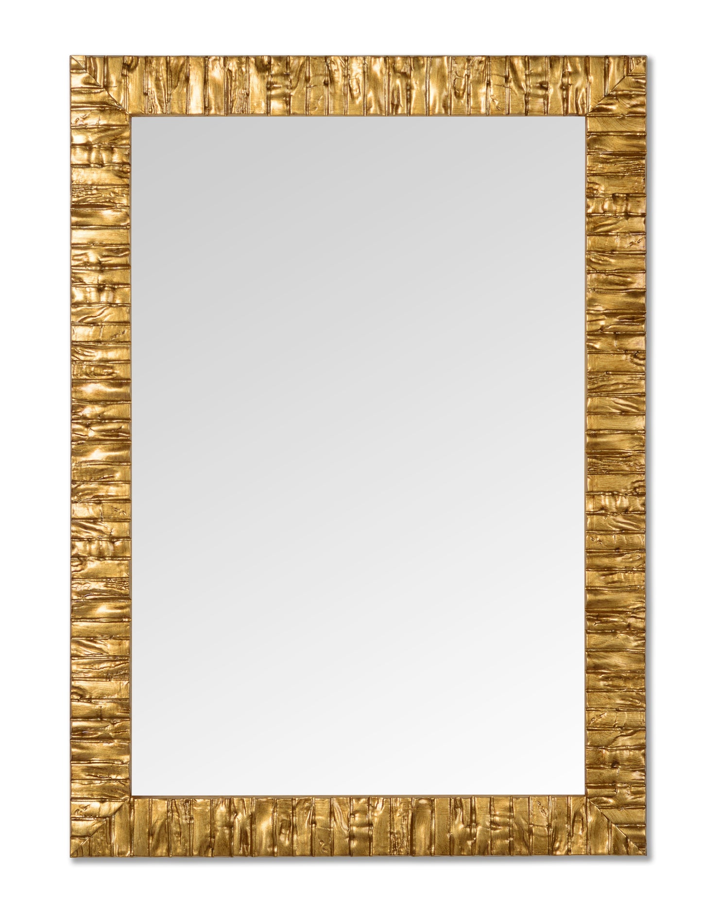 Miroir en bois, 50 x 70 cm, argent champagne, cadre en bois, fabriqué en Italie