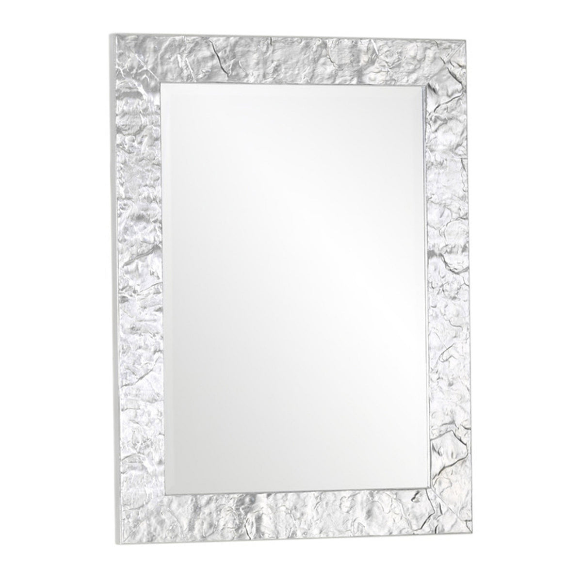 Silver wall mirror 65x85 cm Wooden Frame, made in Italy MO.WA