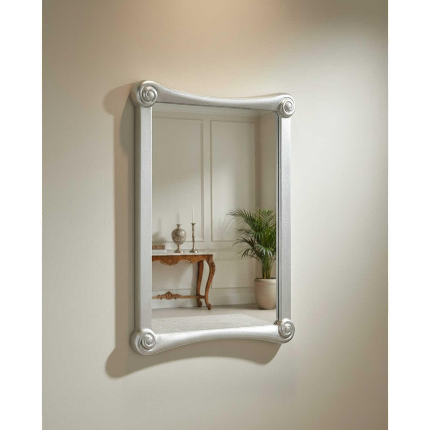 wall mirror silver leaf 35x45 cm wooden frame made in Italy MO.WA
