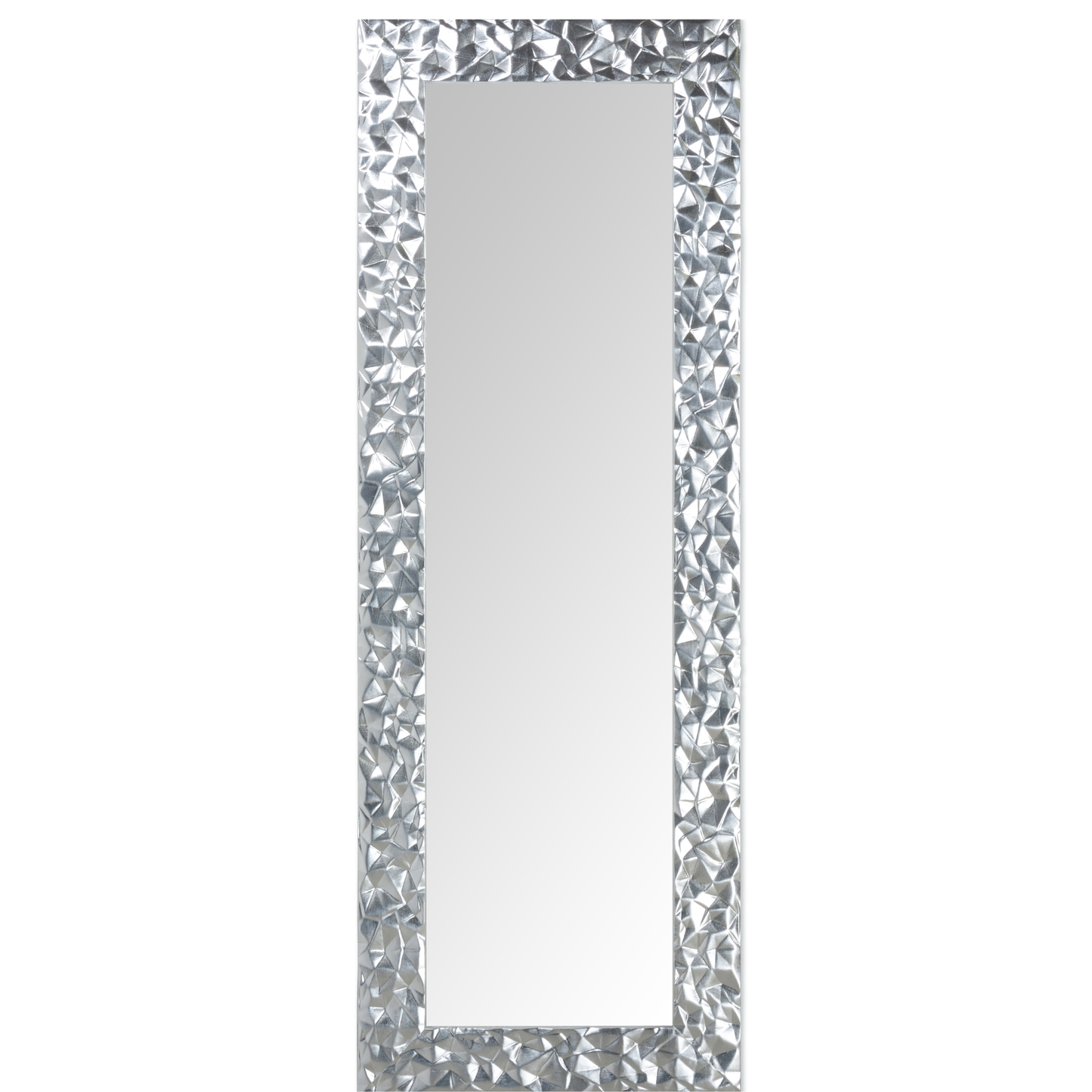 wall mirror silver leaf 52x147 cm wooden frame made in Italy MO.WA