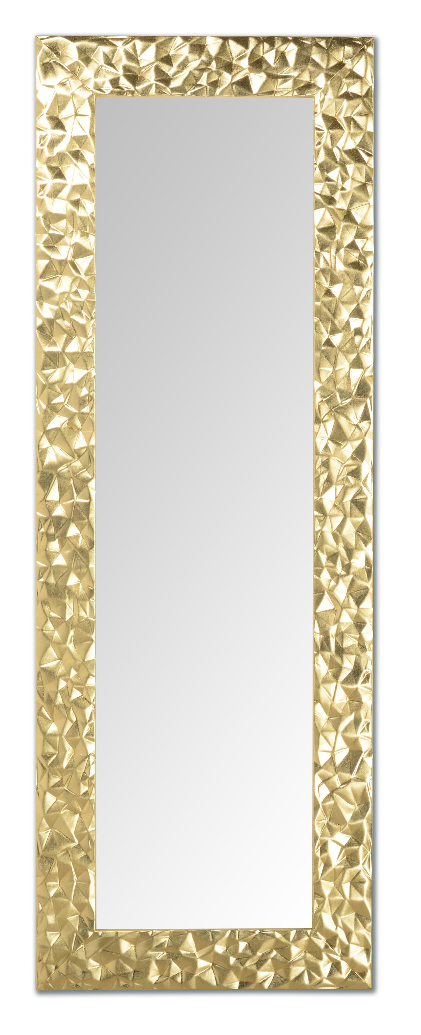 Specchio da Parete moderno, Specchiera 52x147 Foglia Argento, Made in Italy #Pietra_M