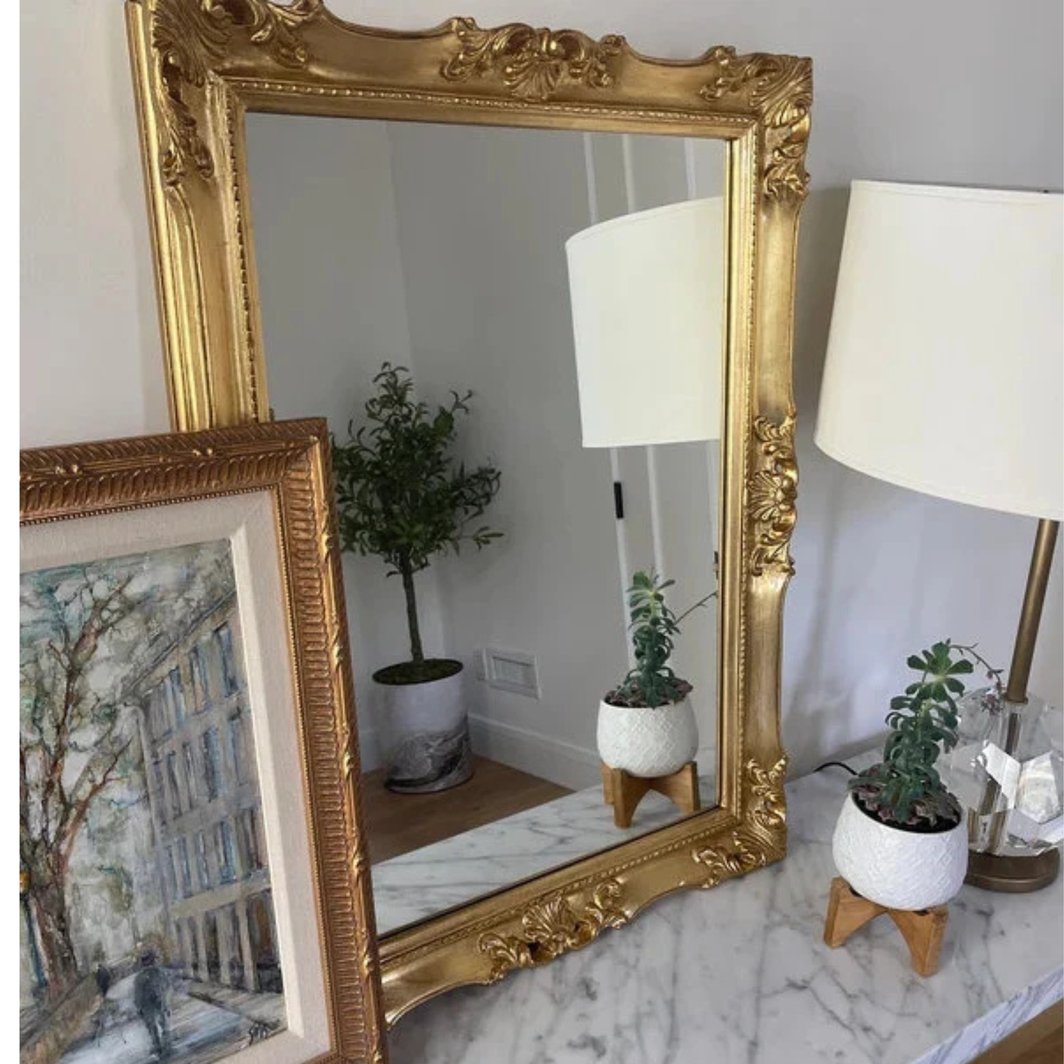 Specchi foglia oro e argento