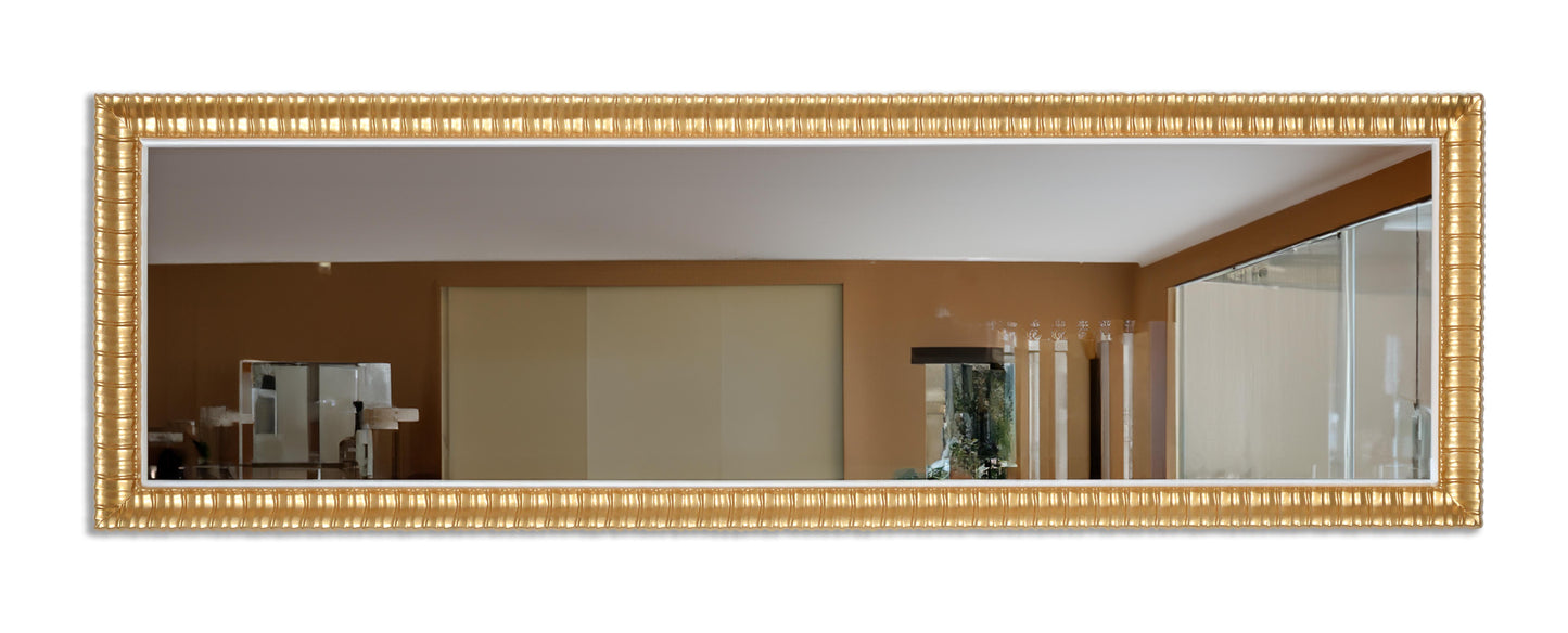 Miroir mural avec cadre en bois moderne, fabriqué en Italie #176