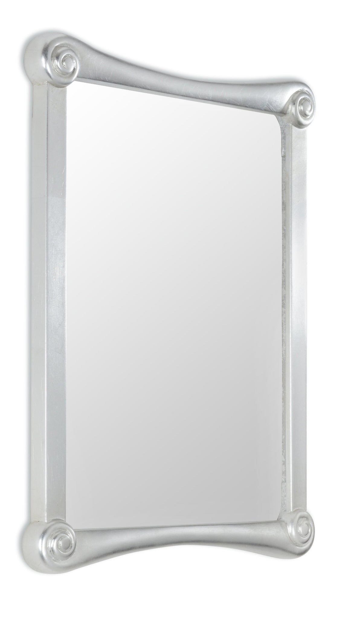 Specchio da Parete foglia argento cm. 35x45 made in Italy #5093