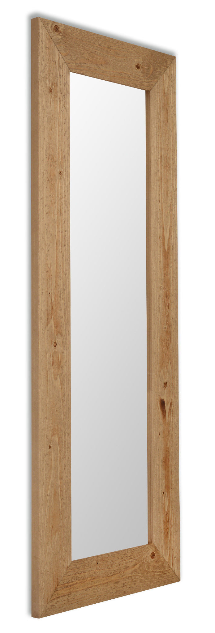 MO.WA Specchio da parete 57x147 - made in Italy - cornice legno naturale rustico #8090