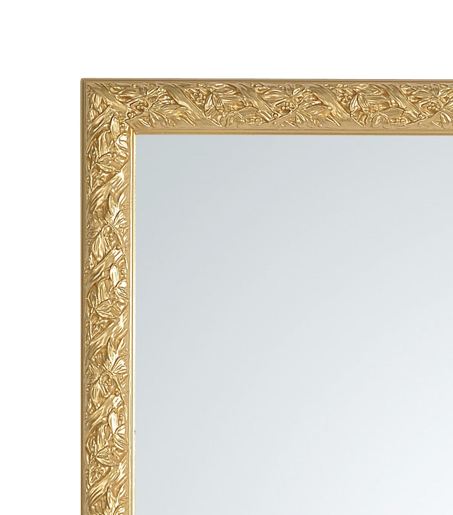 Specchio da Parete Oro Cornice in Legno Barocco cm. 55x145, Made in Italy