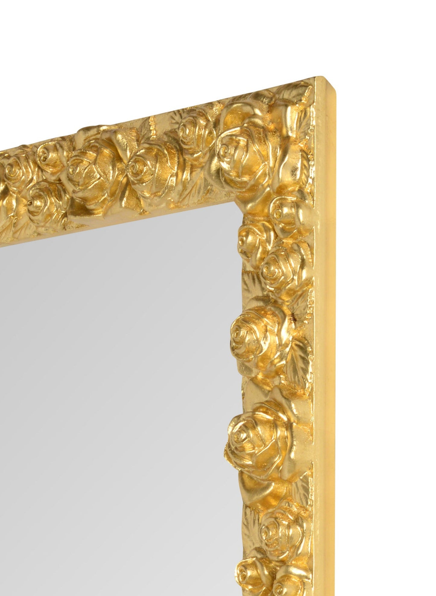 Miroir mural à la feuille d'or 62x82, fabriqué en Italie #-rose