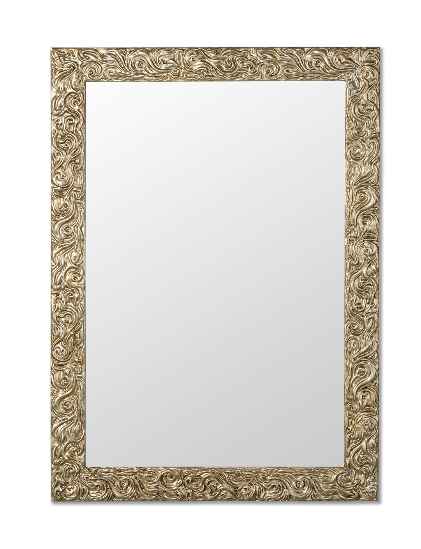 Specchio da parete oro 50x70 ornice in legno, made in Italy