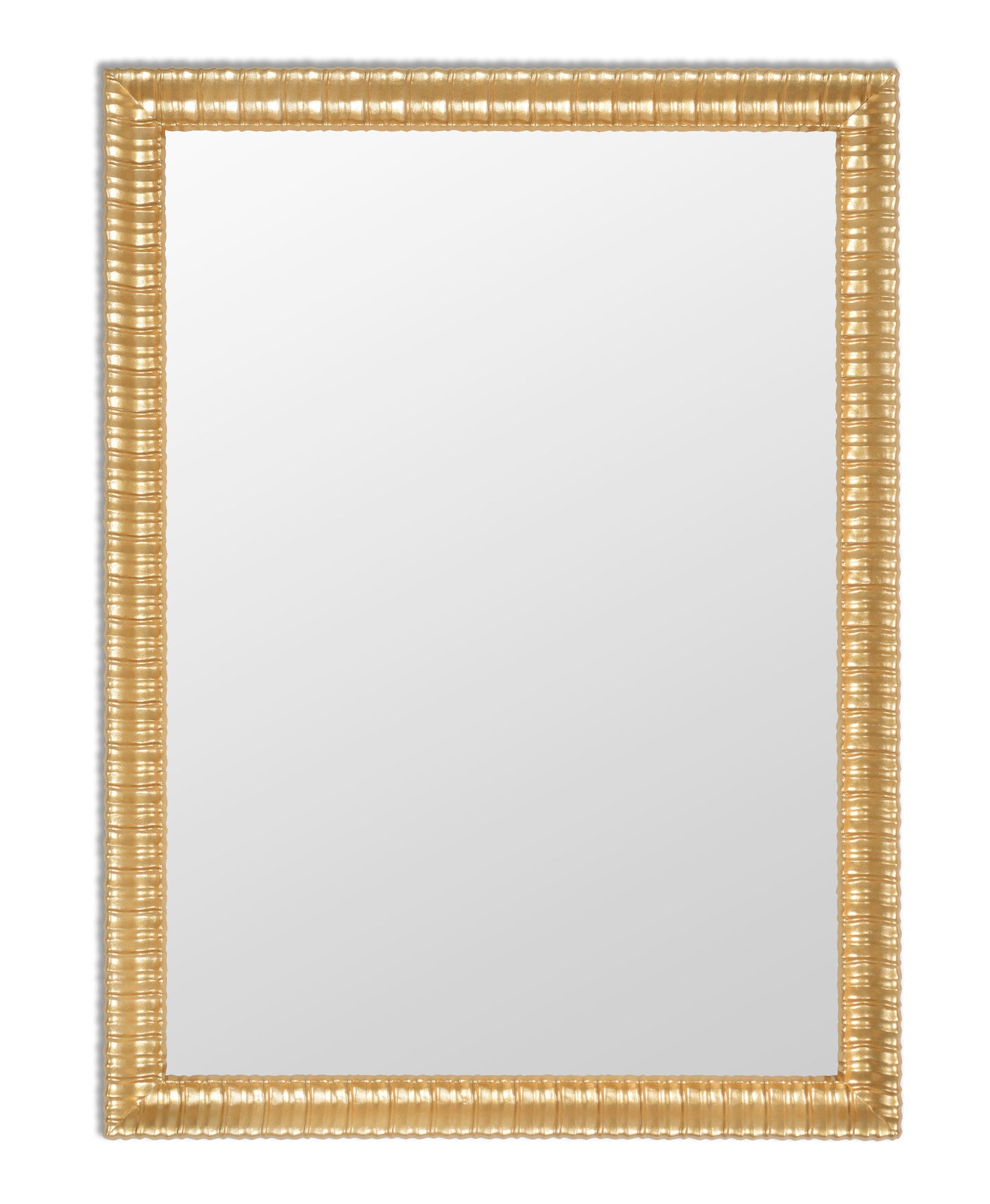 Miroir mural argenté 58 x 78 cm - Cadre en bois - Fabriqué en Italie