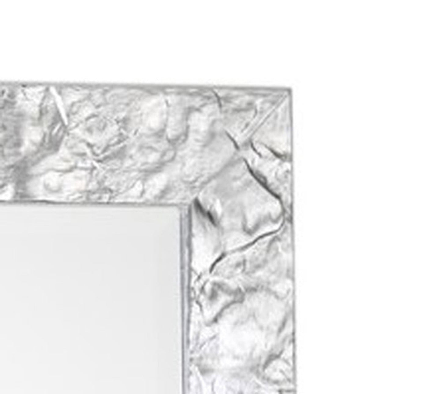 Grand miroir mural 75 x 175 cm, feuille d'argent, fabriqué en Italie