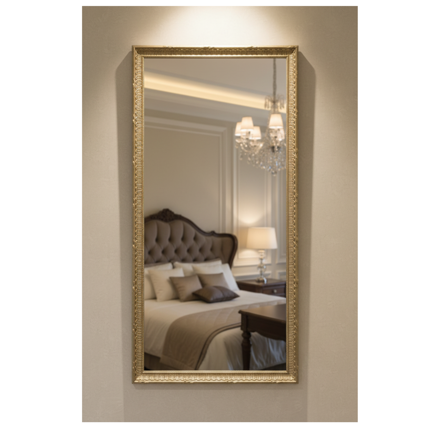 wall mirror silver classic 35x75 cm wooden frame made in Italy MO.WA