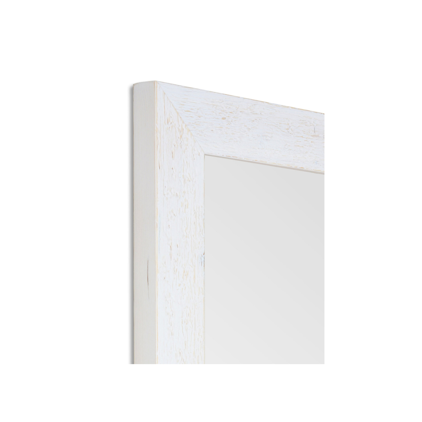 wall mirror shabby white wooden frame 57x147 cm, made in Italy MO.WA
