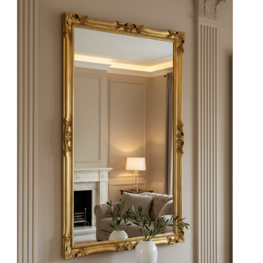 wall mirror gold leaf 82x142 cm  wooden frame  made in Italy MO.WA