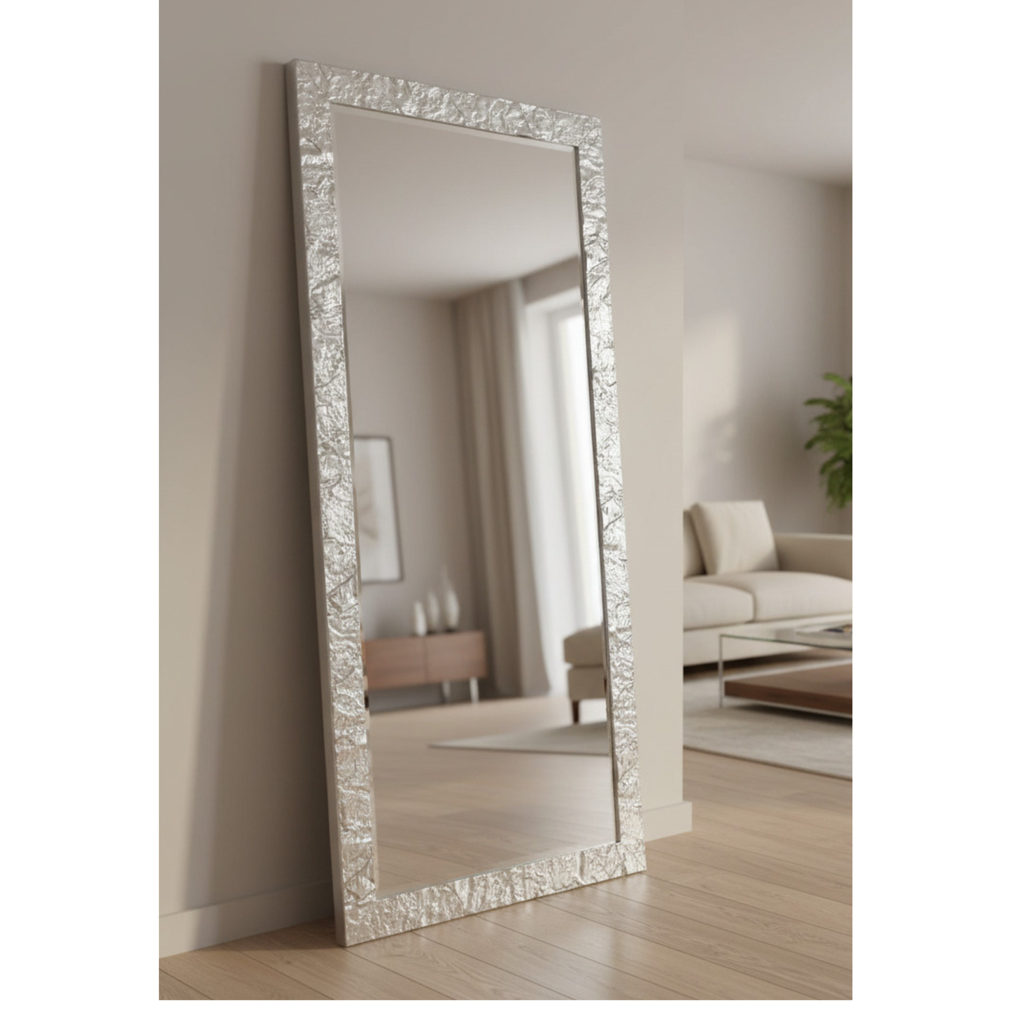 Specchio da Parete Grande 65x165, argento, Made in Italy #manolo-G