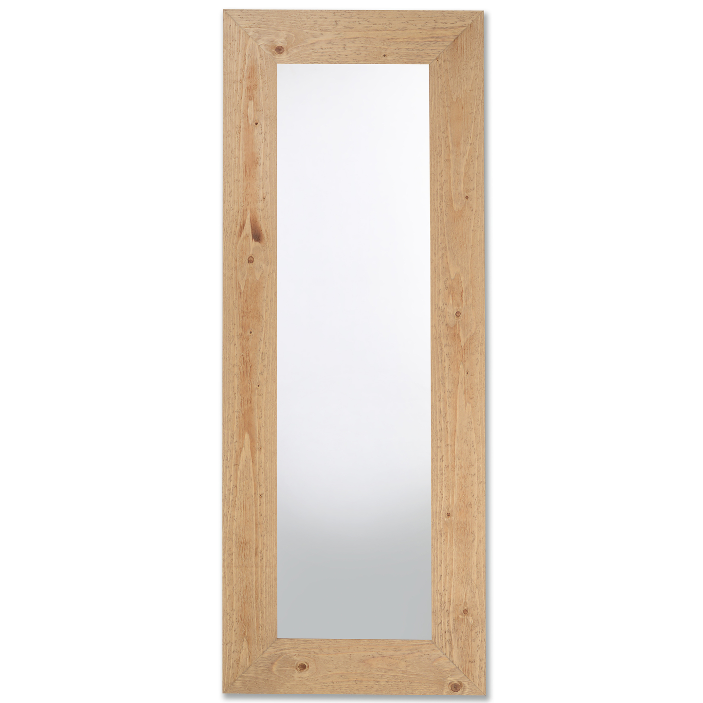 MO.WA Specchio da parete 57x147 - made in Italy - cornice legno naturale rustico #8090
