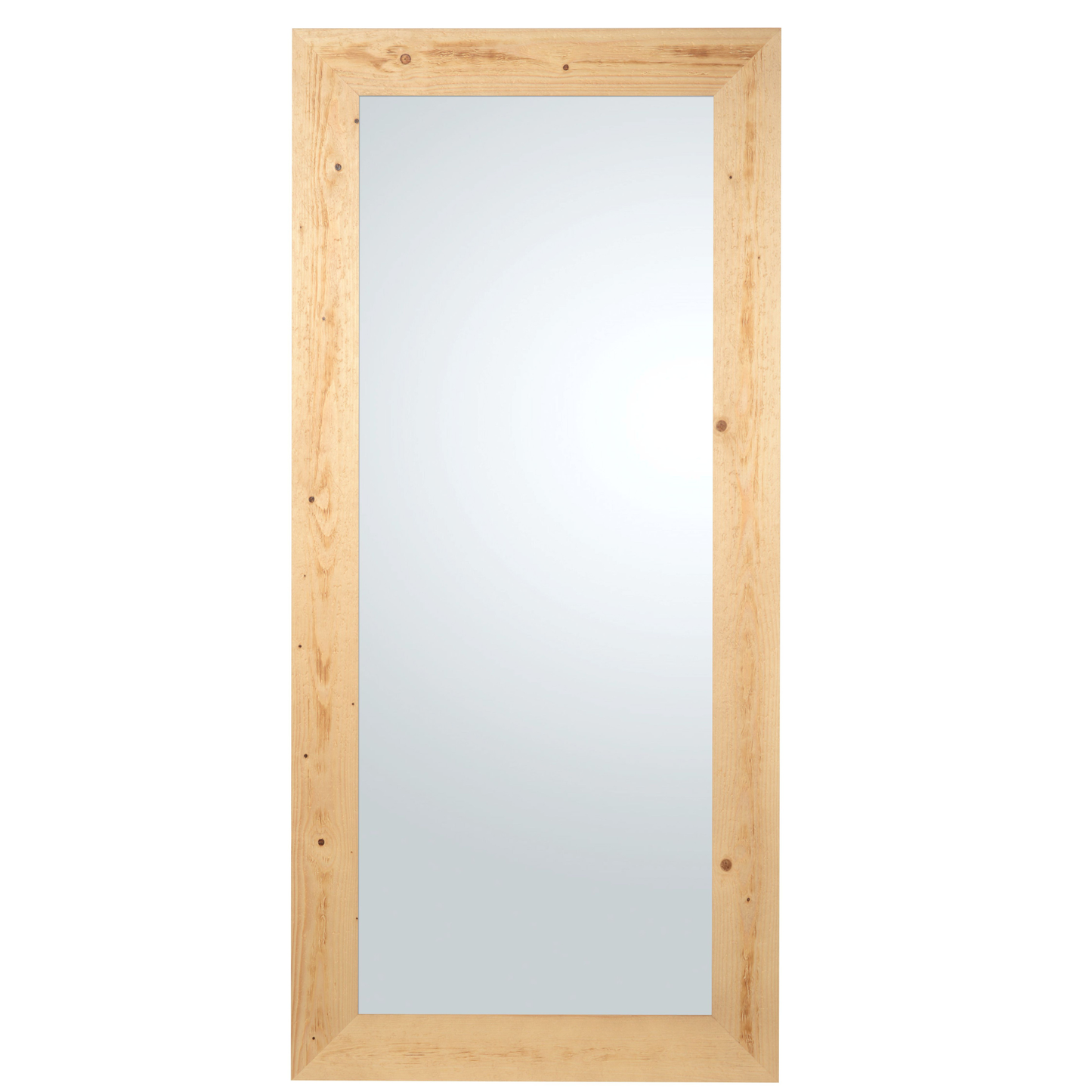 MO.WA Specchio da parete grande 82x182, Made in Italy, cornice legno naturale #8090