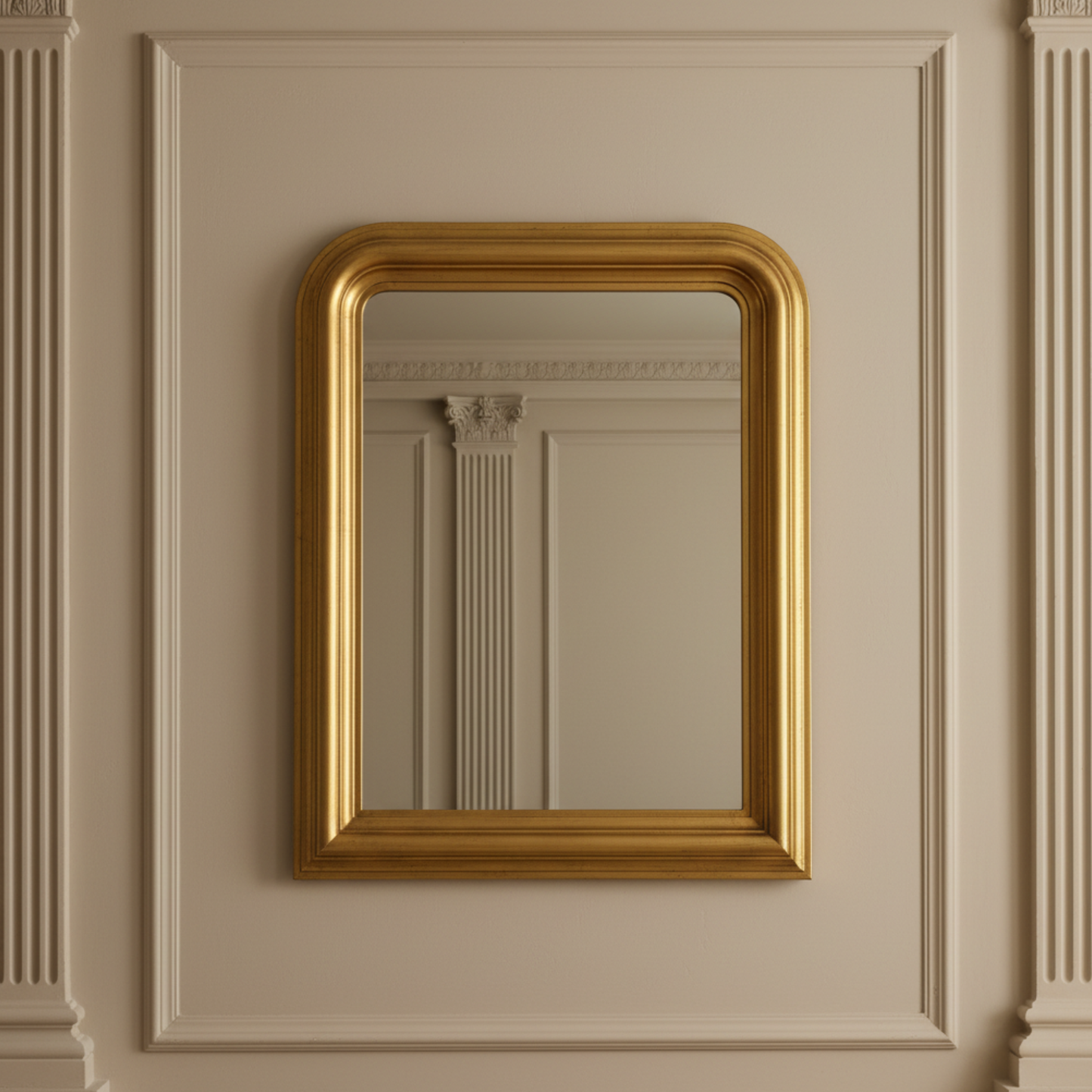 wall mirror gold leaf antique 67x87 cm wooden frame, made in Italy MO.WA