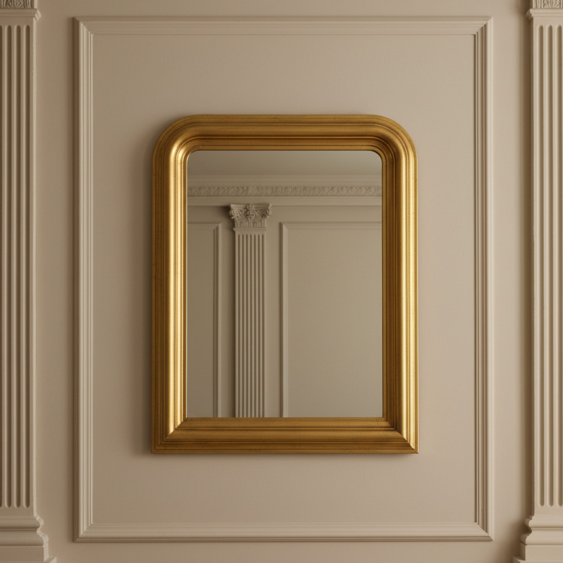 wall mirror gold leaf antique 67x87 cm wooden frame, made in Italy MO.WA