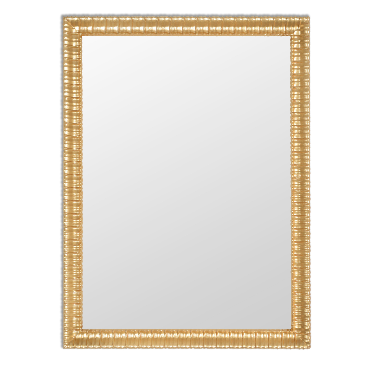 MO.WA. Specchio da Parete moderno oro, cornice in legno cm. 58x78, made in Italy #176