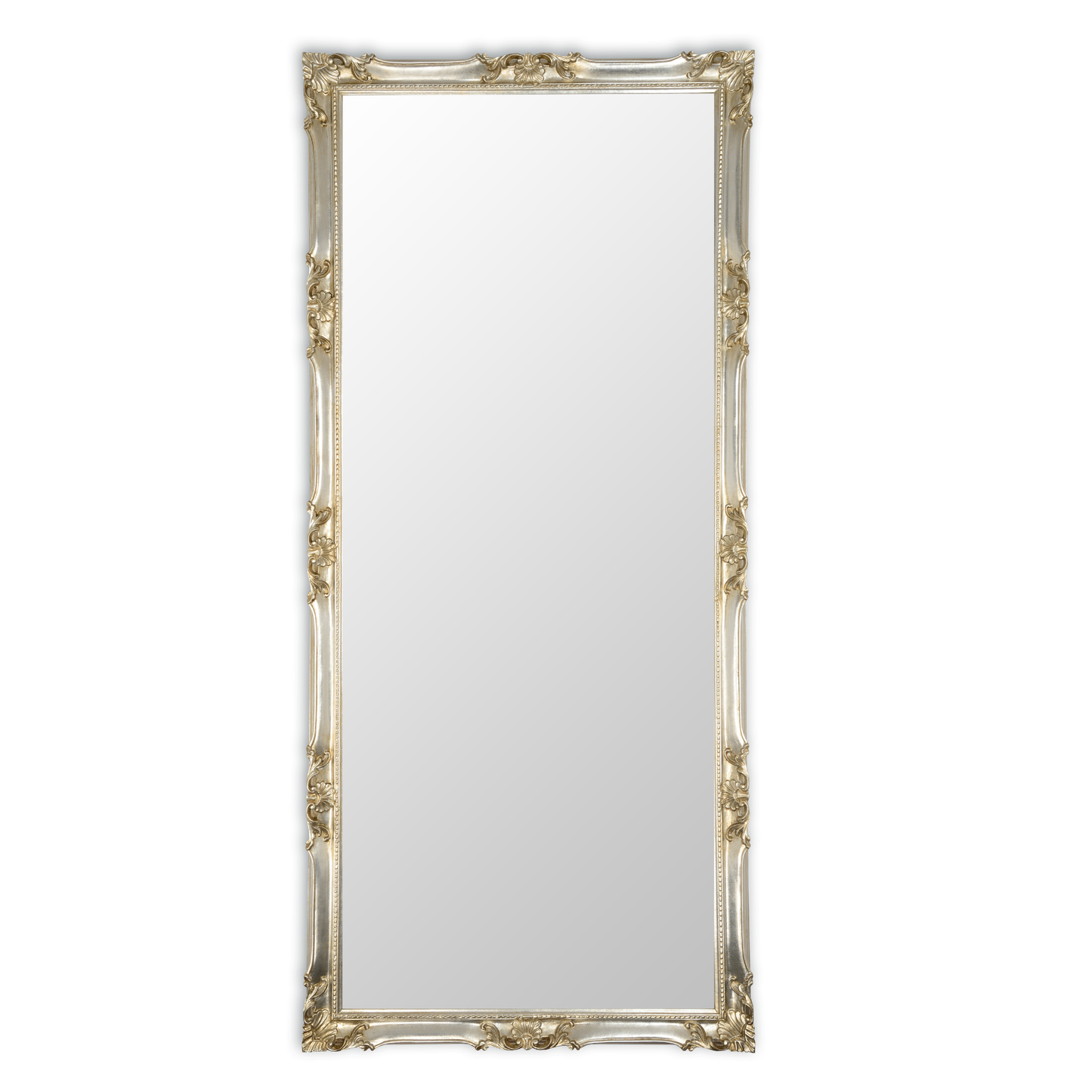 wall mirror antique silver leaf 82x182 cm wooden frame made in Italy MO.WA