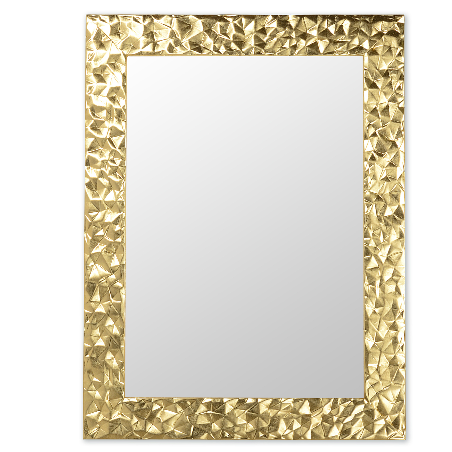 Miroir mural rectangulaire moderne MO.WA, feuille d'or, 72 x 95 cm, fabriqué en Italie