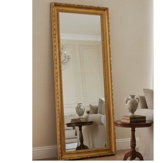 Miroir mural MO.WA à la feuille d'or, 67 x 167 cm, fabriqué en Italie
