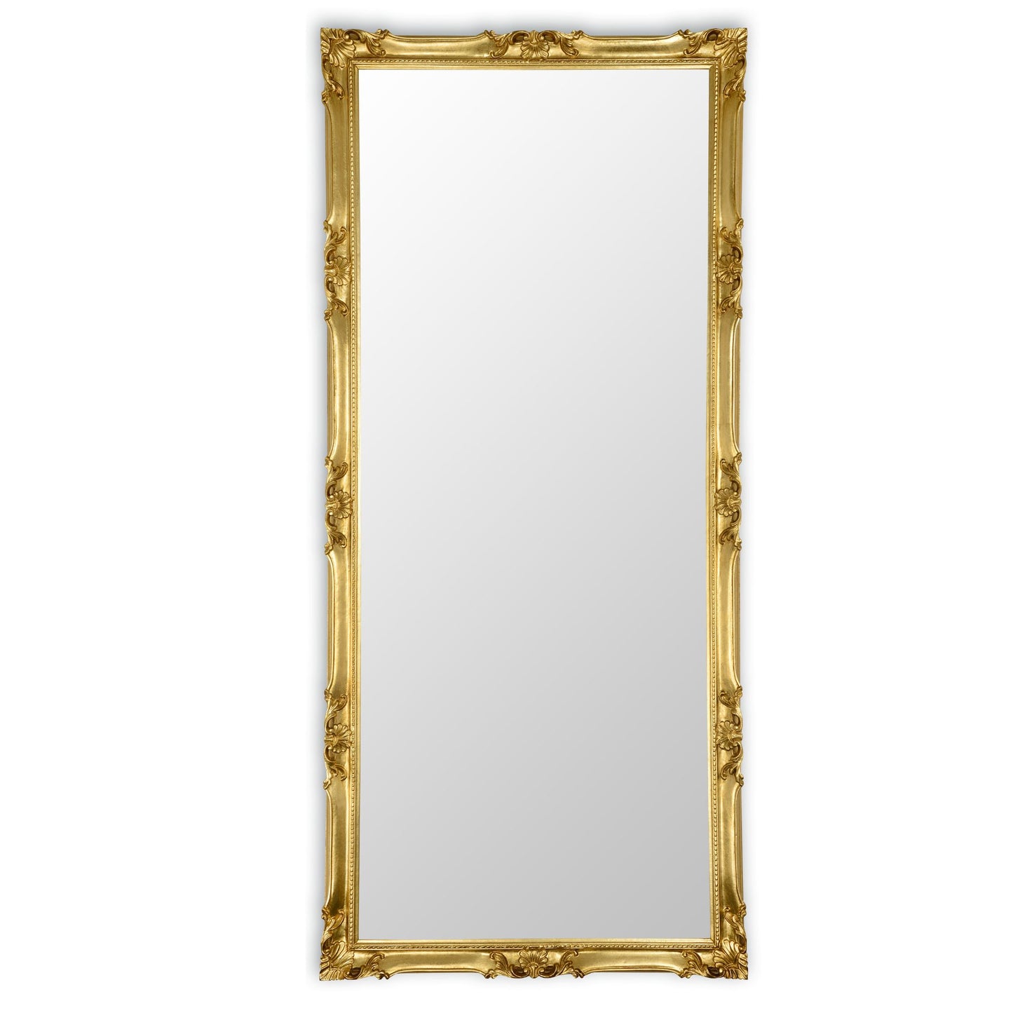 MO.WA Specchio da parete grande 82x182 legno foglia oro Made in Italy
