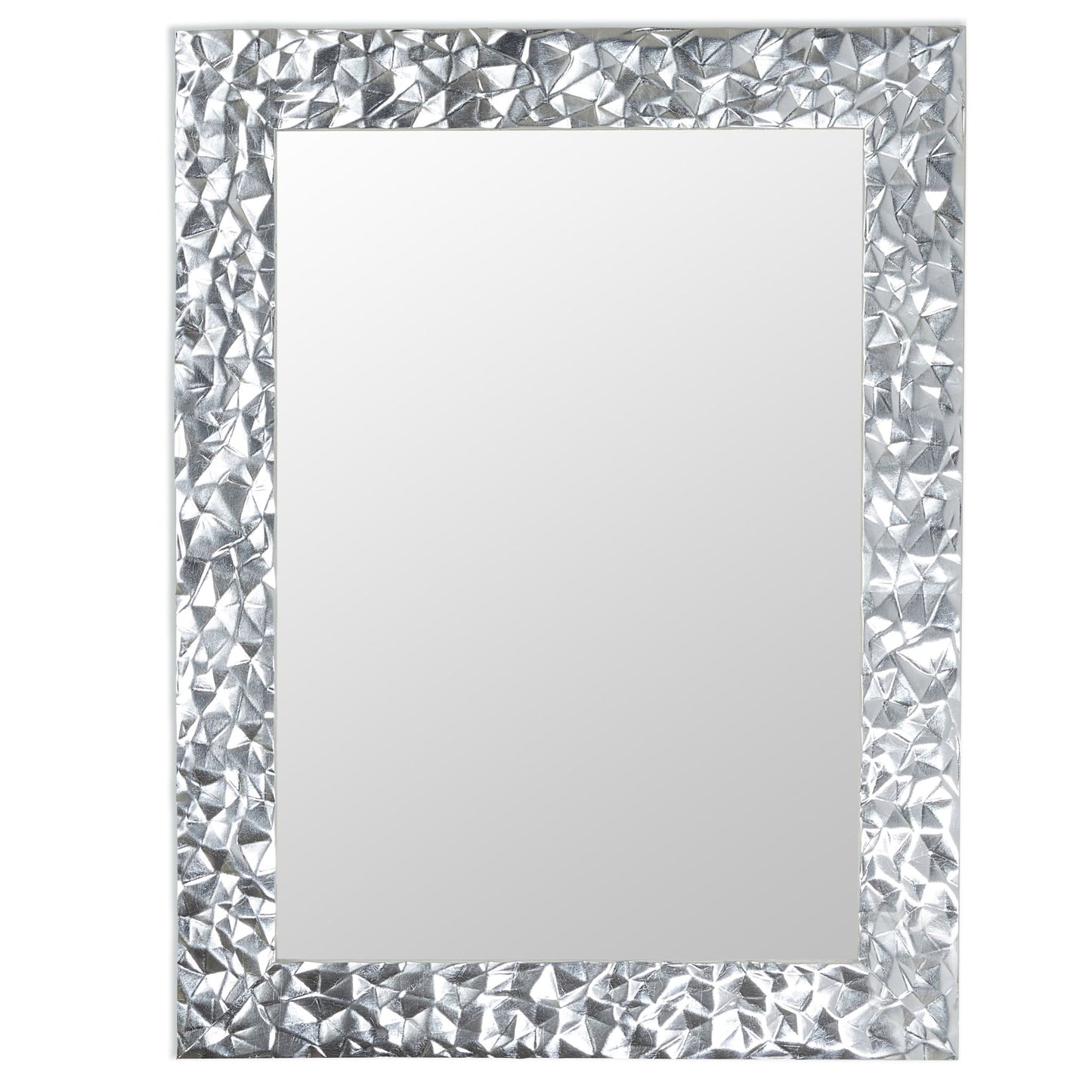 Specchio da Parete moderno, Made in Italy, foglia argento 72x95 #ppa