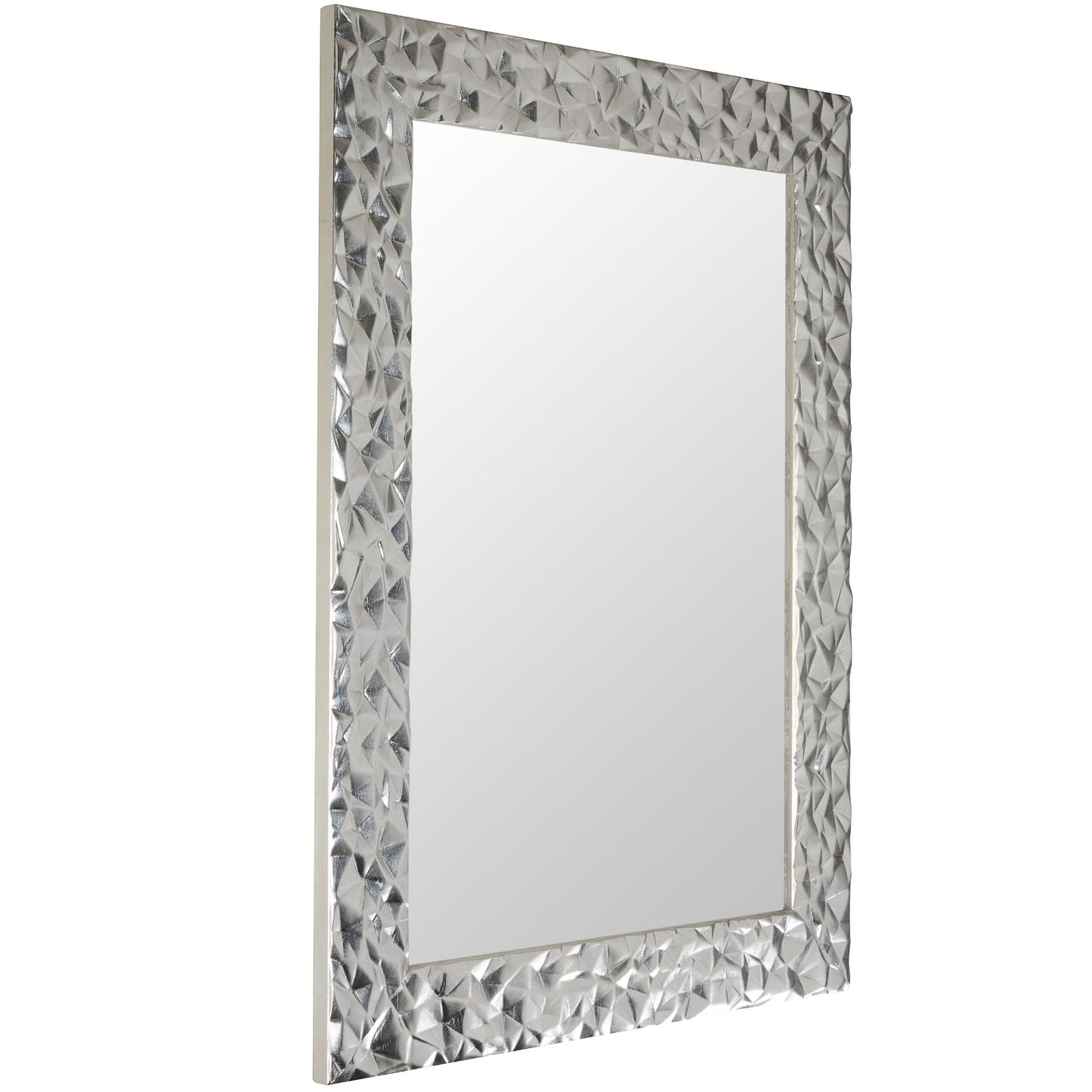 Specchio da Parete moderno, Made in Italy, foglia argento 72x95 #ppa