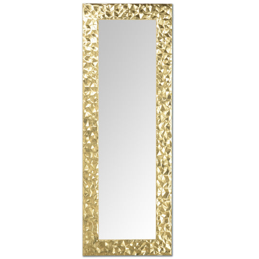 Miroir mural à la feuille d'or 52x147, fabriqué en Italie