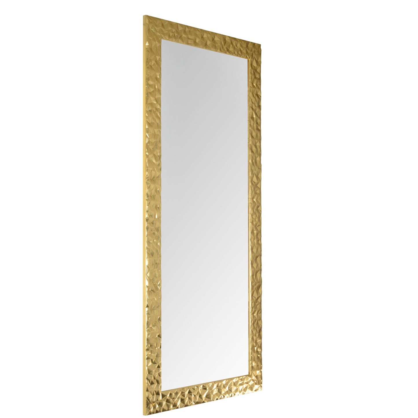 Specchio da Parete grande moderno Foglia Oro 77x177, made in Italy