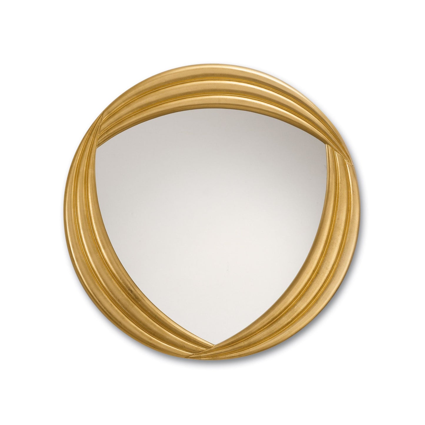 Miroir mural moderne MO.WA, fabriqué en Italie, feuille d'or Ø80