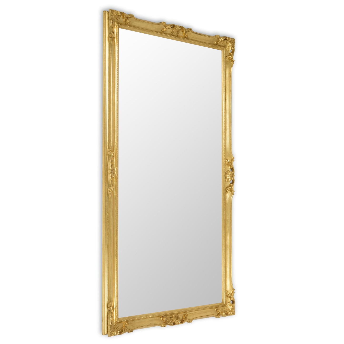 Specchio da parete grande barocco 82x142 foglia oro antico, made in Italy