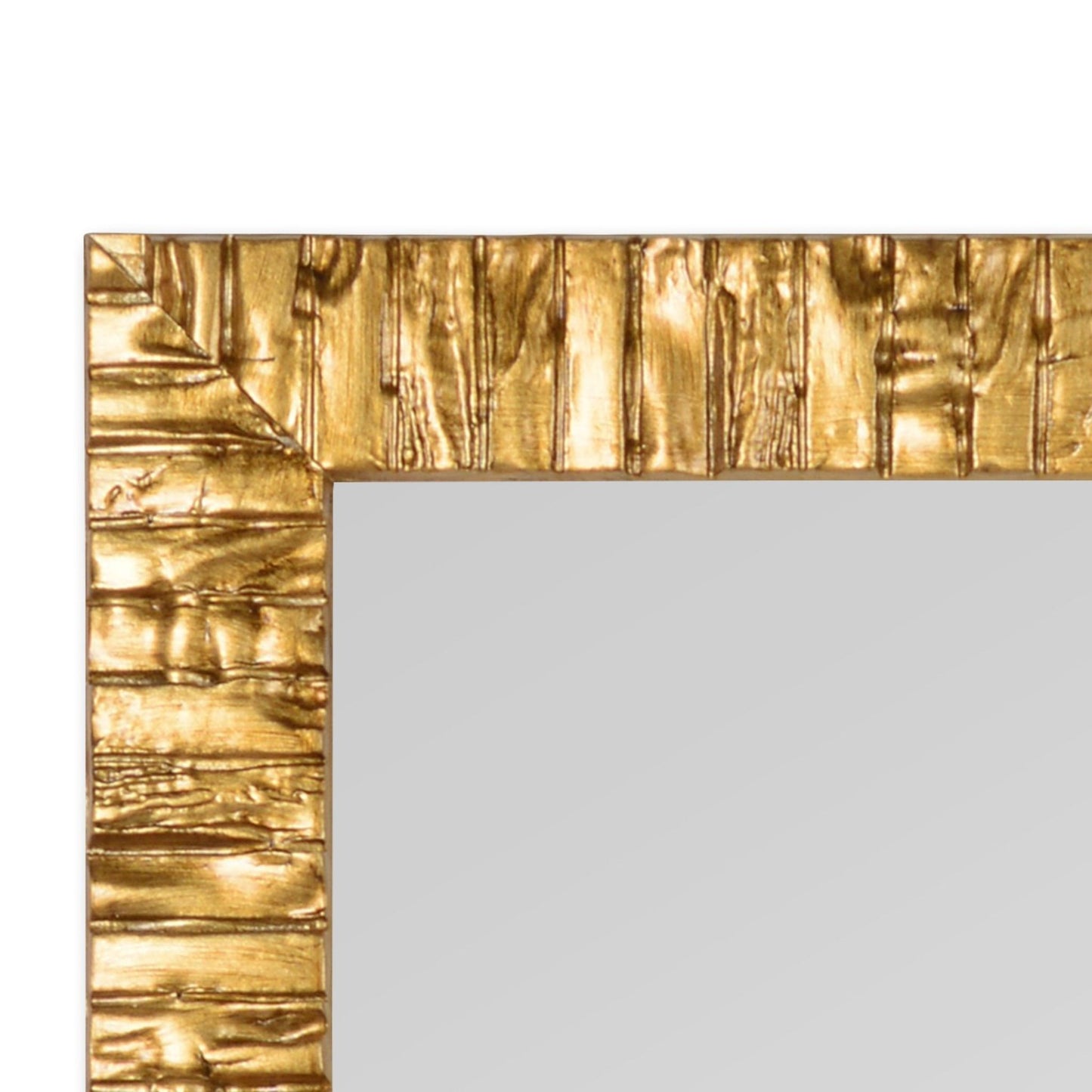 Antiker goldener Wandspiegel 55 x 145 cm – Holzrahmen, hergestellt in Italien