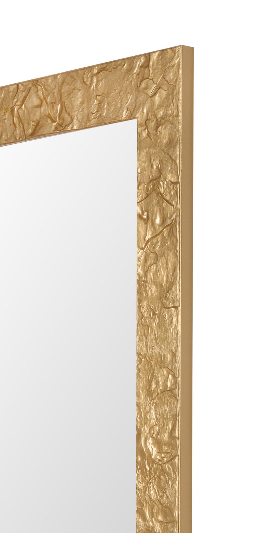 Specchio Moderno Oro 50 x 145 cm, con cornice in legno, made in Italy
