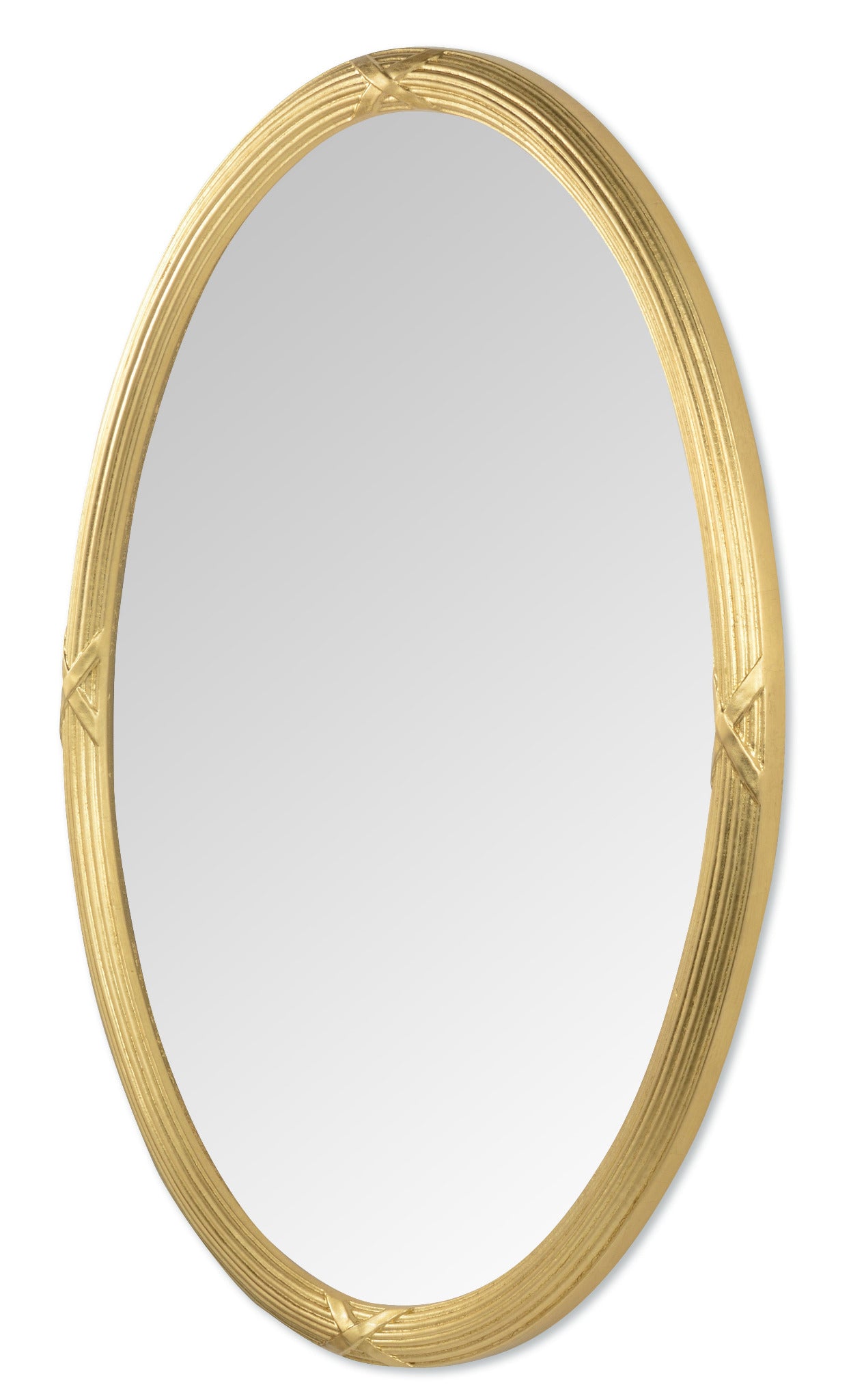 Miroir mural ovale MO.WA Classic Gold, 56 x 76 cm, style antique, fabriqué en Italie
