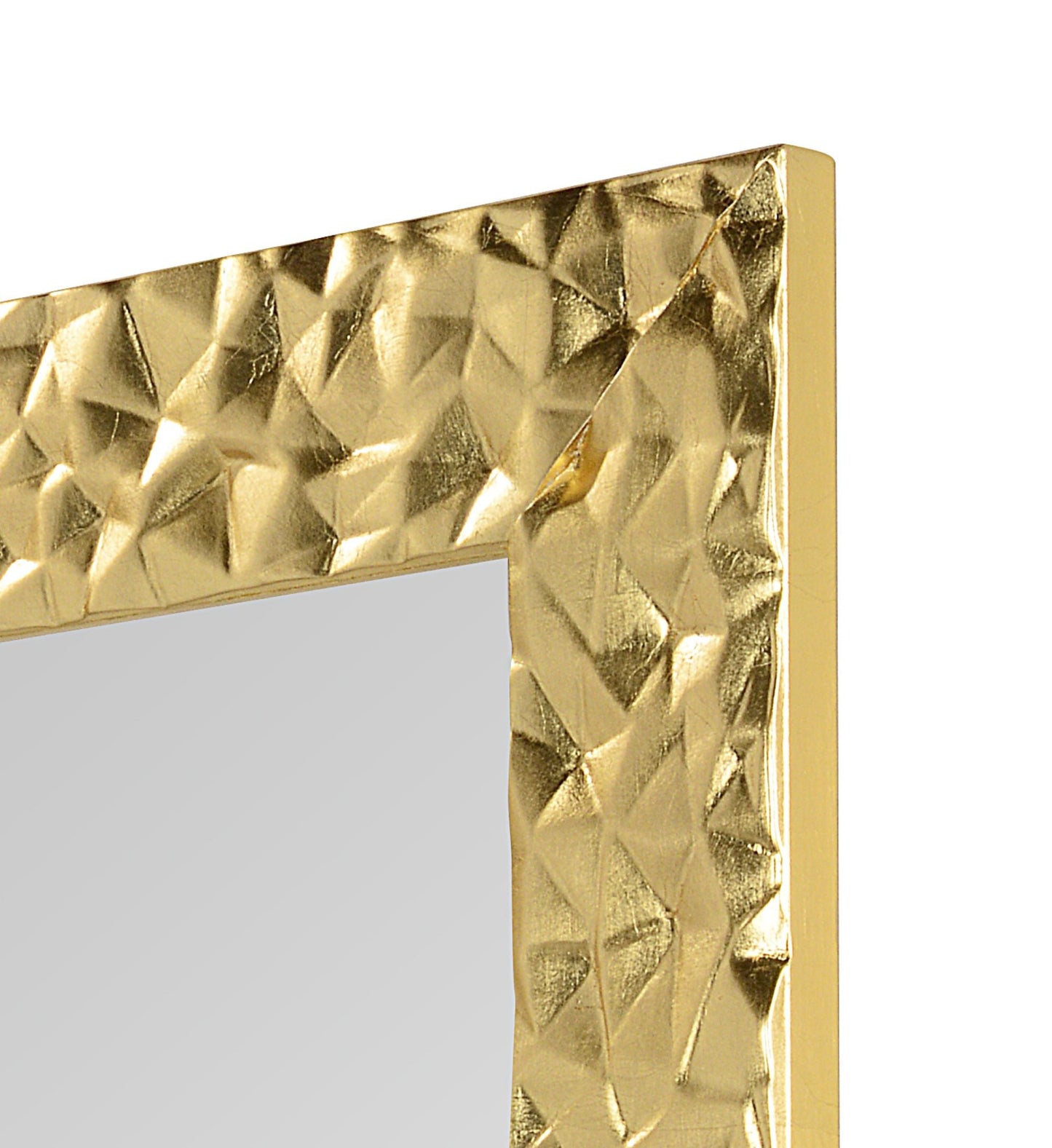 Specchio da Parete grande moderno Foglia Oro 77x177, made in Italy