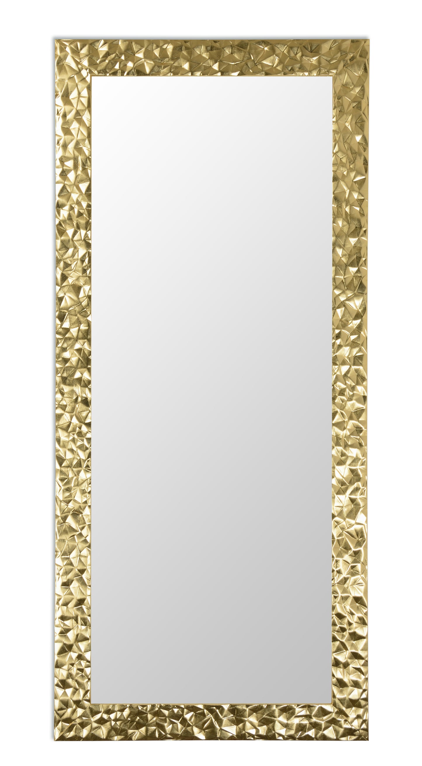 Grand miroir mural 77 x 177 cm, fabriqué en Italie, miroir à la feuille d'argent